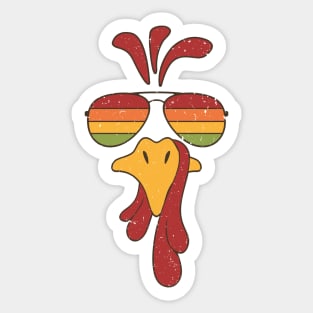 Turkey Face Sunglasses Sticker